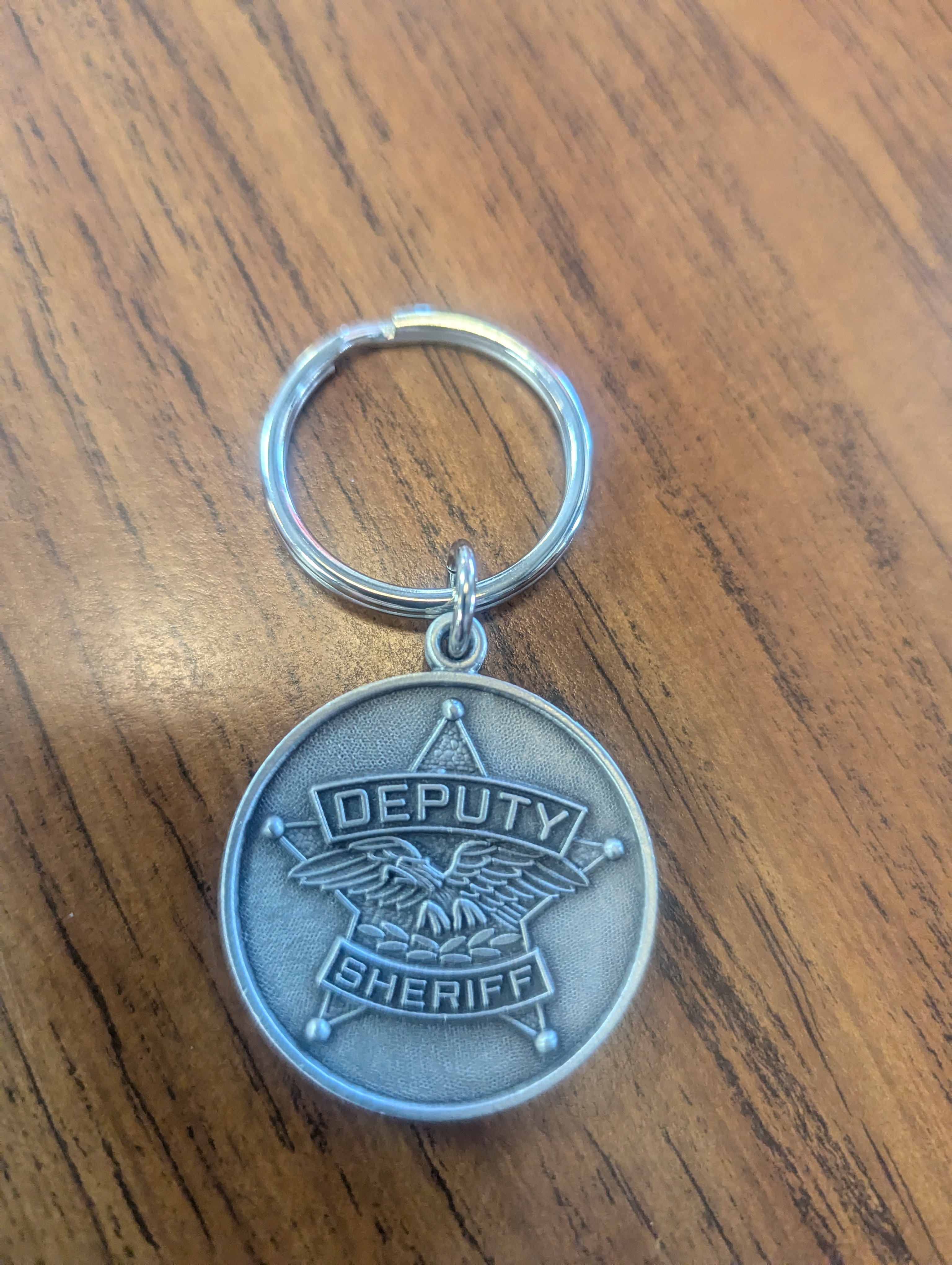 DEPUTY 2 SIDED PEWTER KEY CHAIN